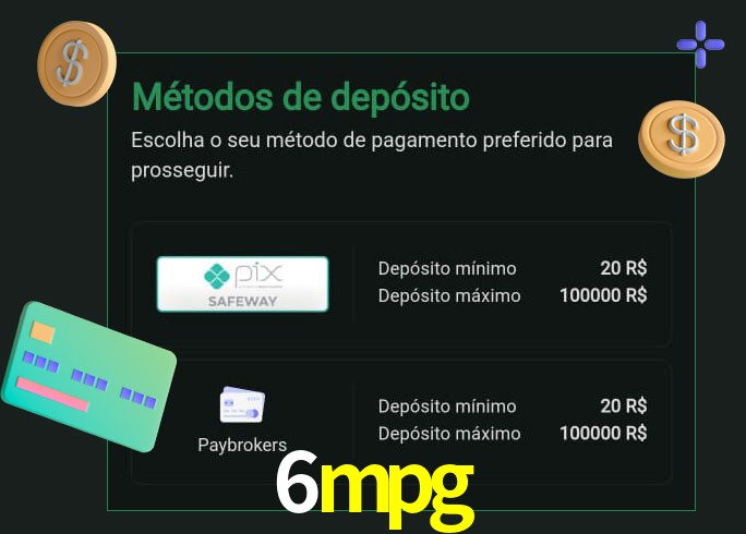 O cassino 6mpg oferece uma grande variedade de métodos de pagamento